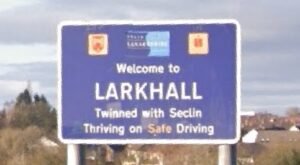 signpost for Larkhall
